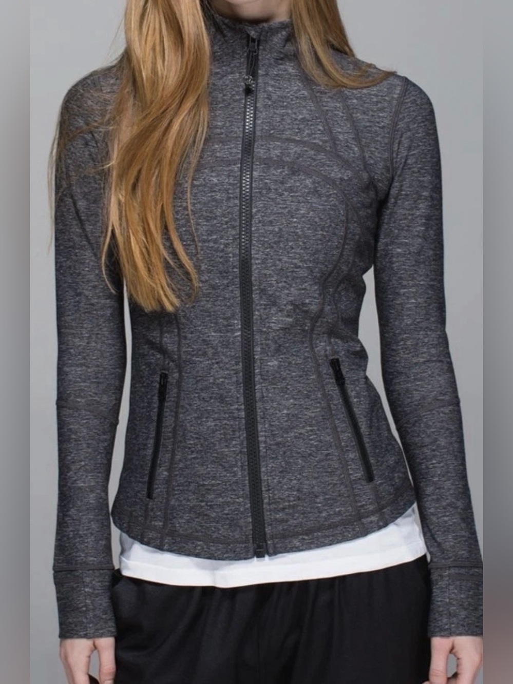 lululemon athletica Charcoal Heather Zip-Up Bomber